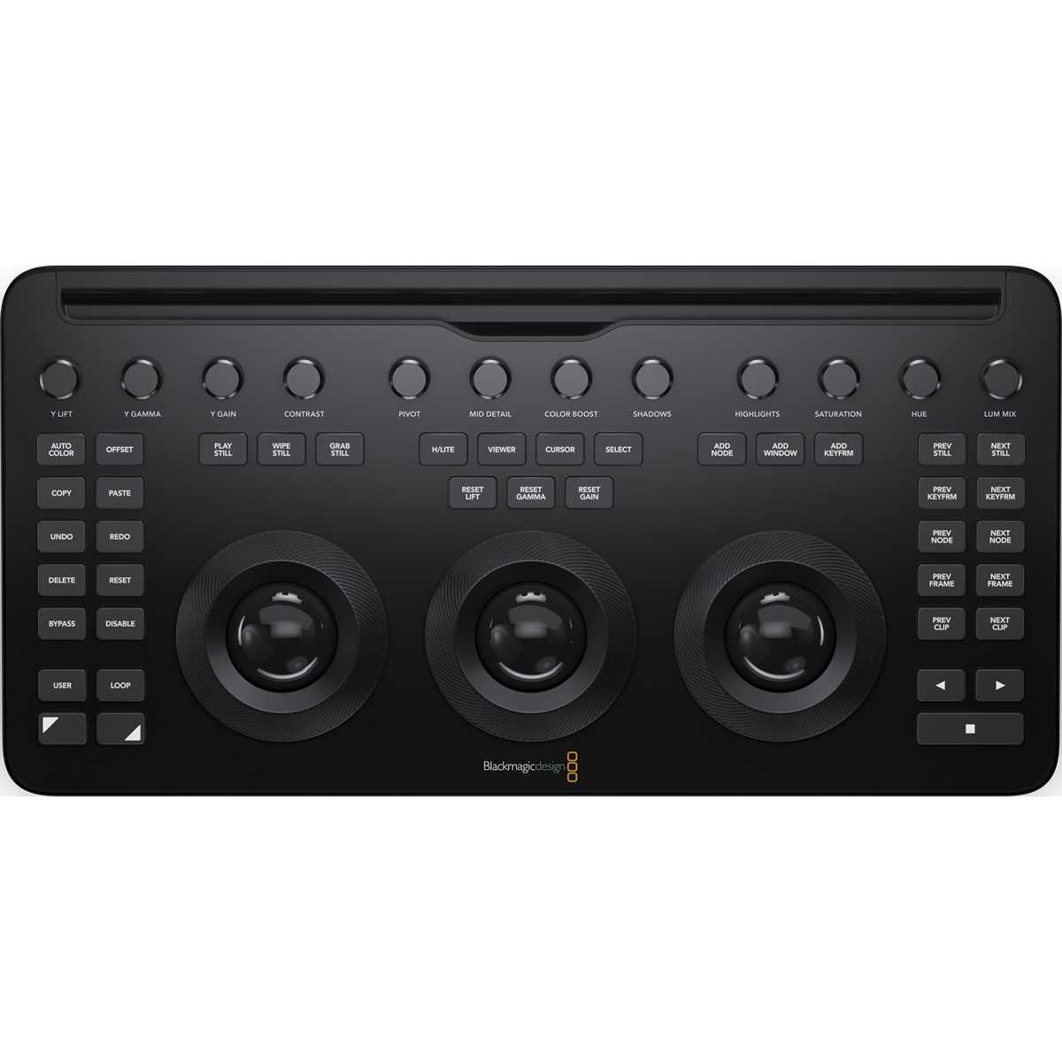 Blackmagic DaVinci Resolve Micro Color Panel, pogled od zgoraj
