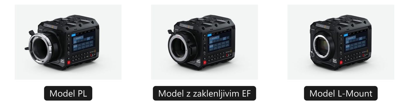 Blackmagic PYXIS – Model PL, Model z zaklenljivim EF, Model L-Mount