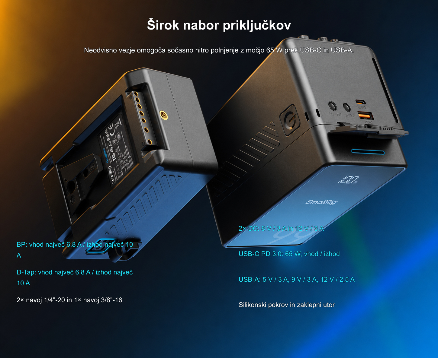 Prevedena infografika izdelka SmallRig VB99 SE 7/11