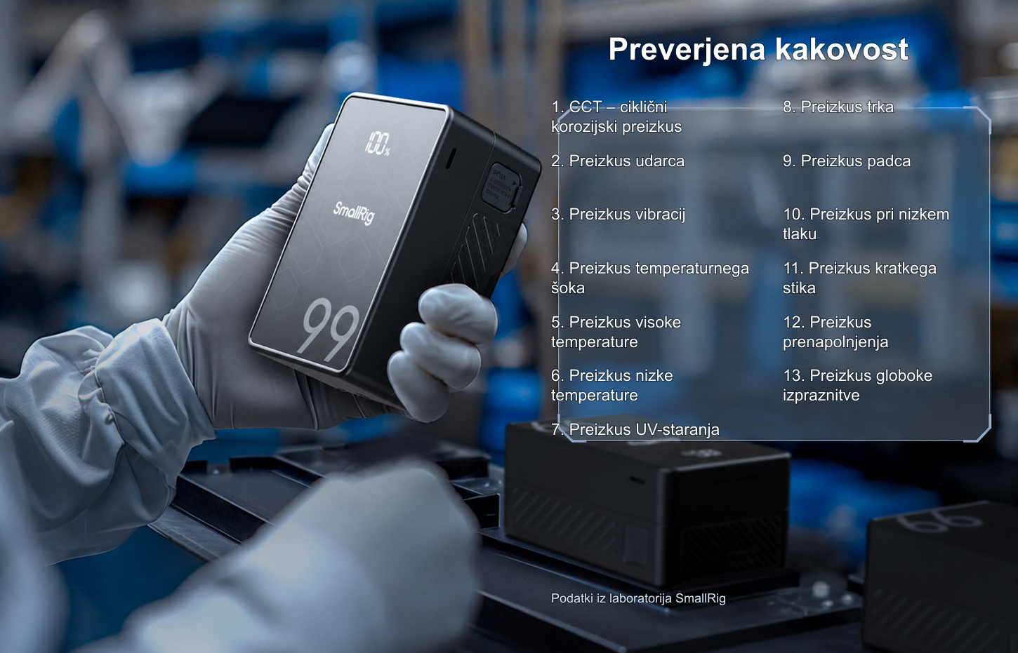 Prevedena infografika izdelka SmallRig VB99 SE 6/11