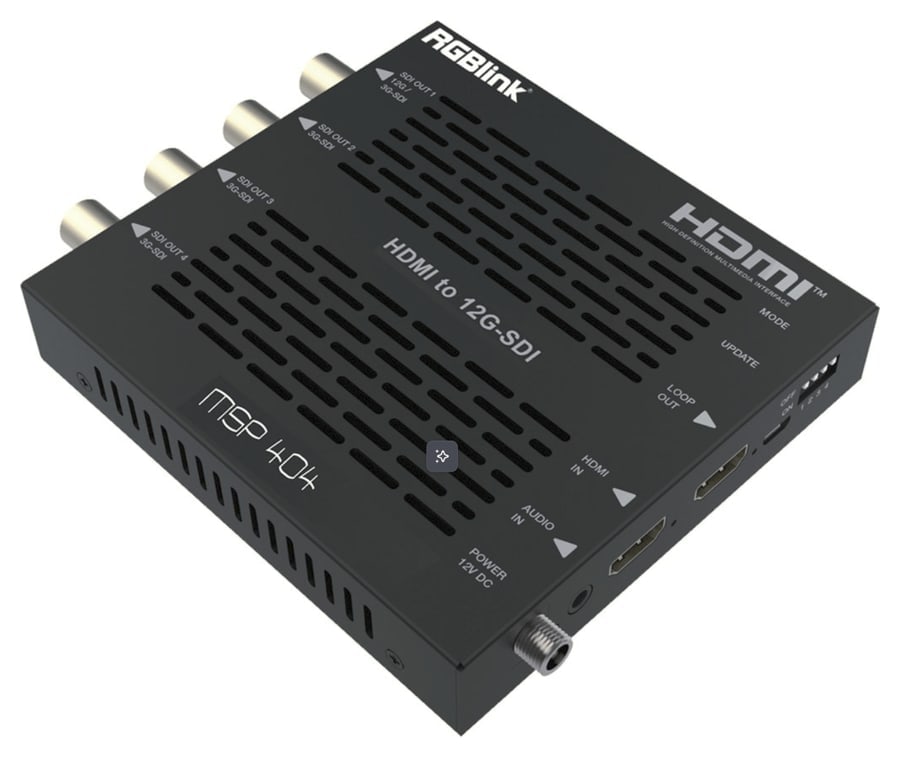 HDMI v 12G-SDI ali 4× 3G-SDI