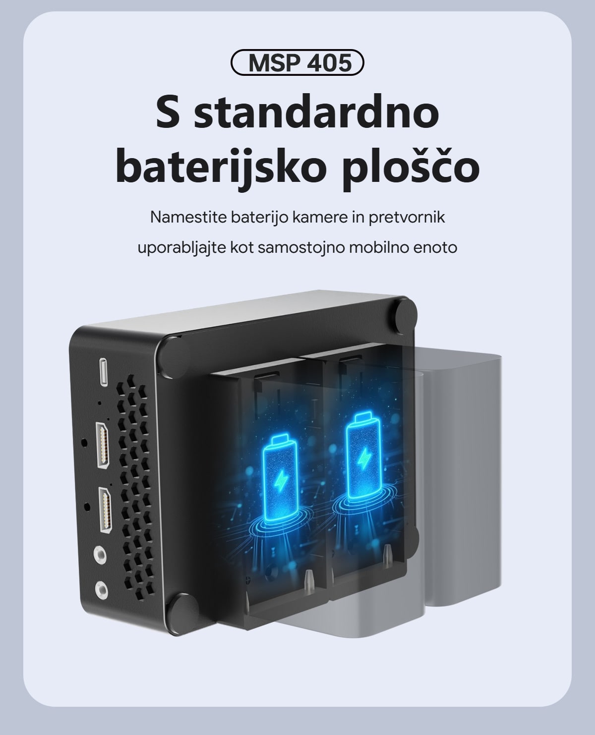 Baterijska plošča za dve bateriji