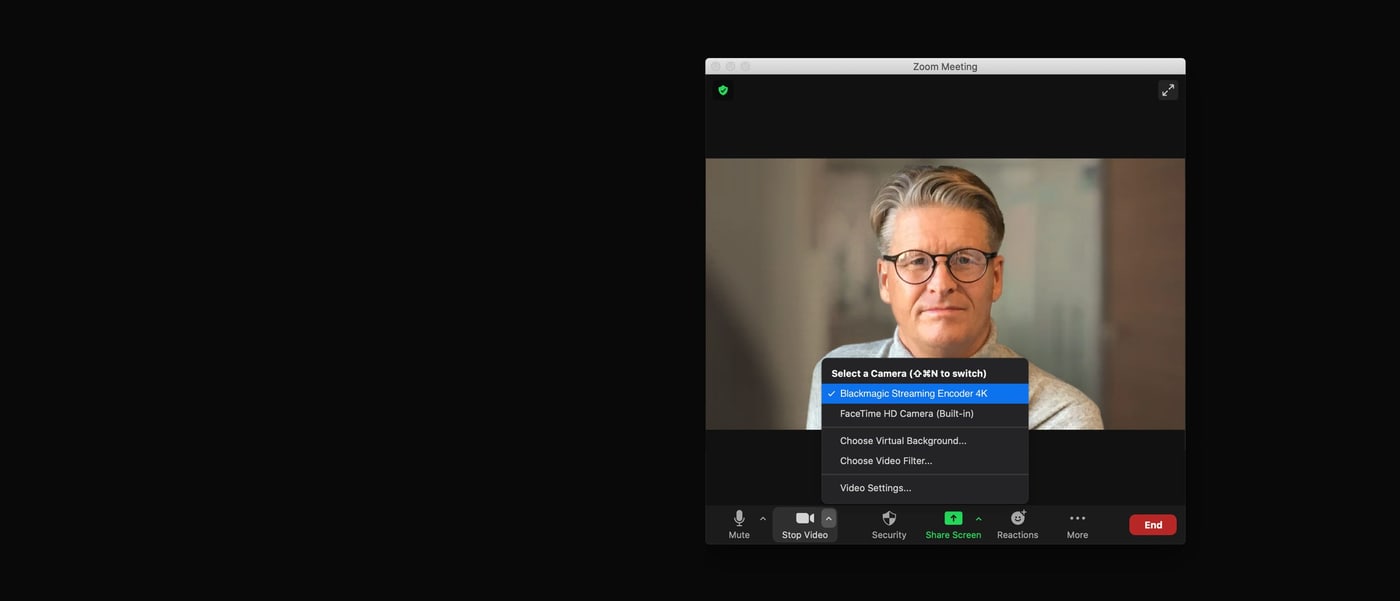 Blackmagic Streaming Encoder 4K – Izhod spletne kamere