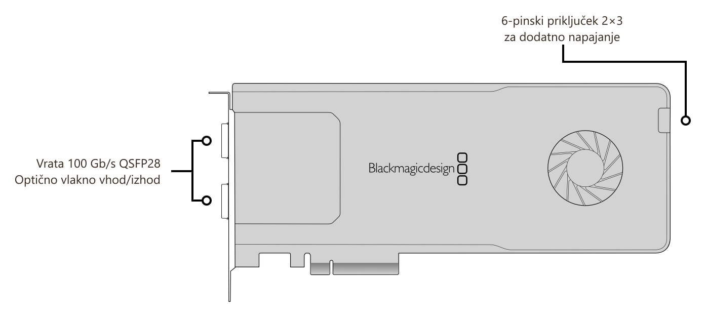 DeckLink IP 100G – Priključki