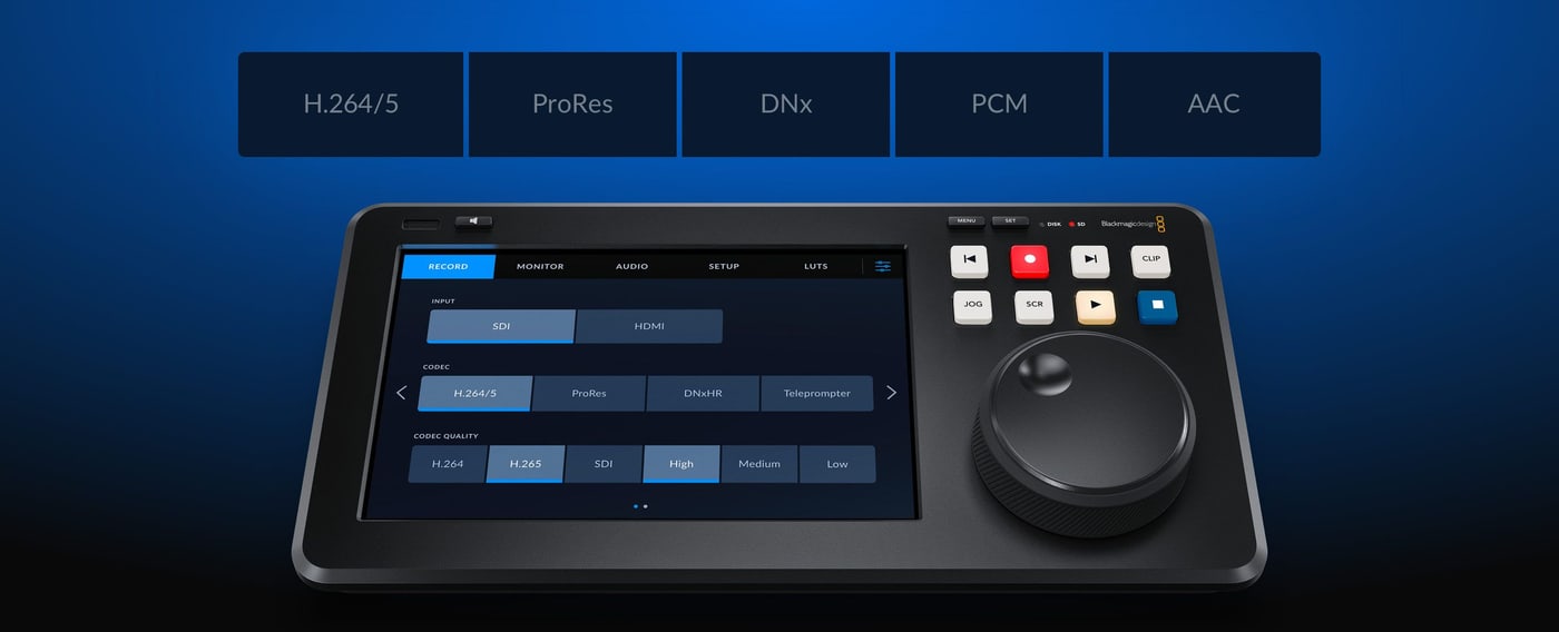 HyperDeck Shuttle 4K Pro – ProRes, DNx, H.264 in H.265