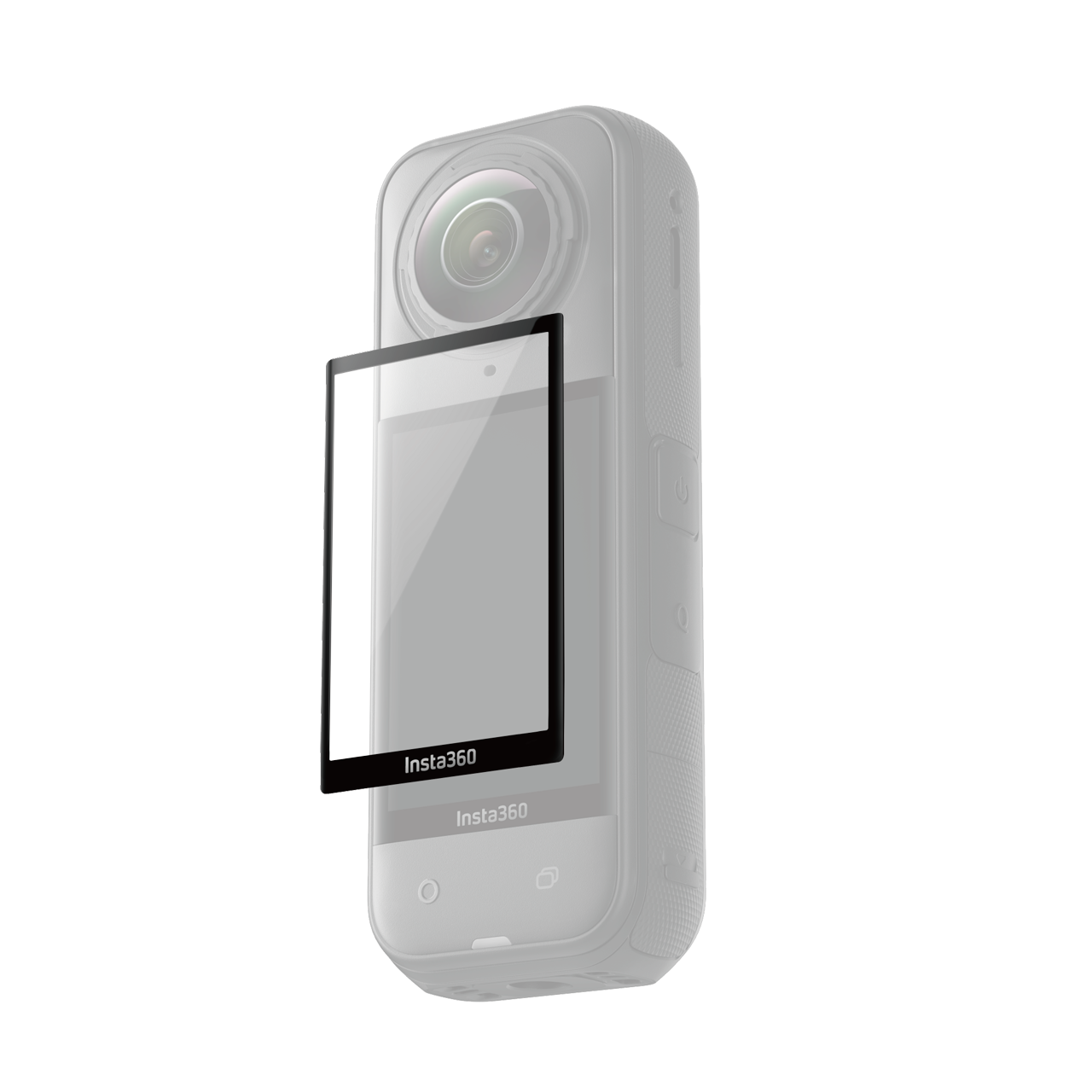 Kamera Insta360 X5 s nasazenou chladicí ochranou displeje