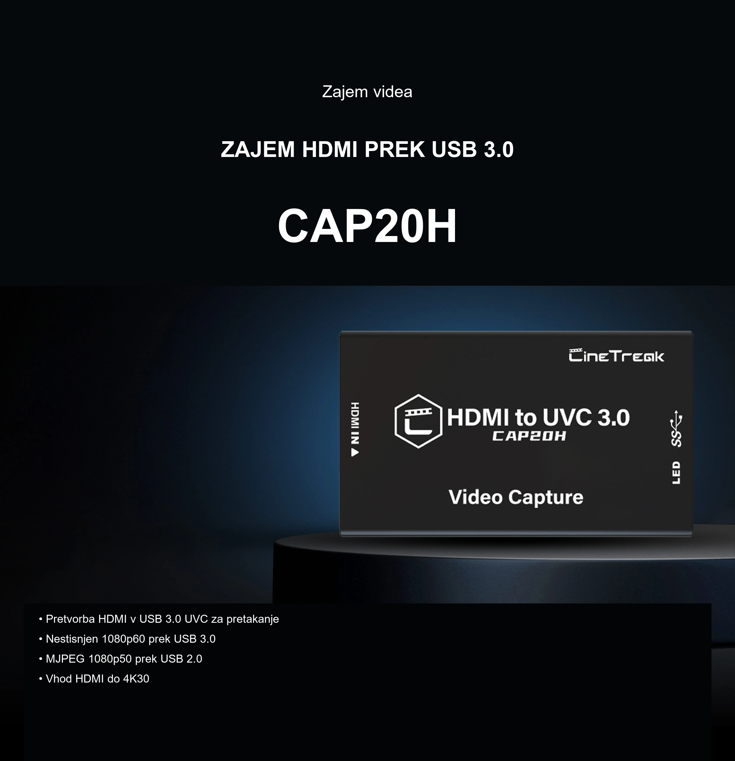 Zajem HDMI brez nameščanja gonilnikov
