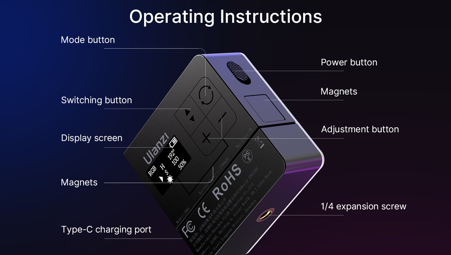 Ulanzi VL49 Pro Rechargeable Mini RGB Light