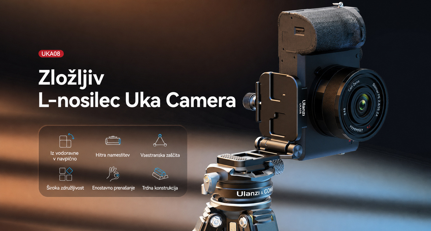 Zložljiv L-nosilec Uka Camera