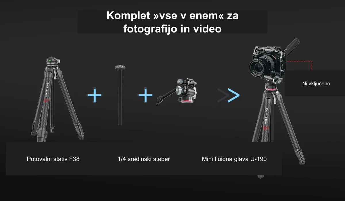 Komplet »vse v enem« za fotografijo in video
