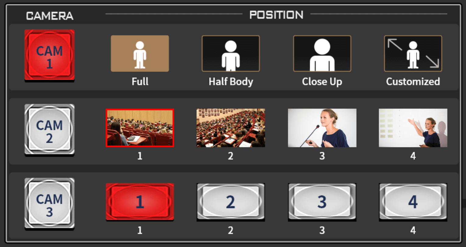 Built-in camera control