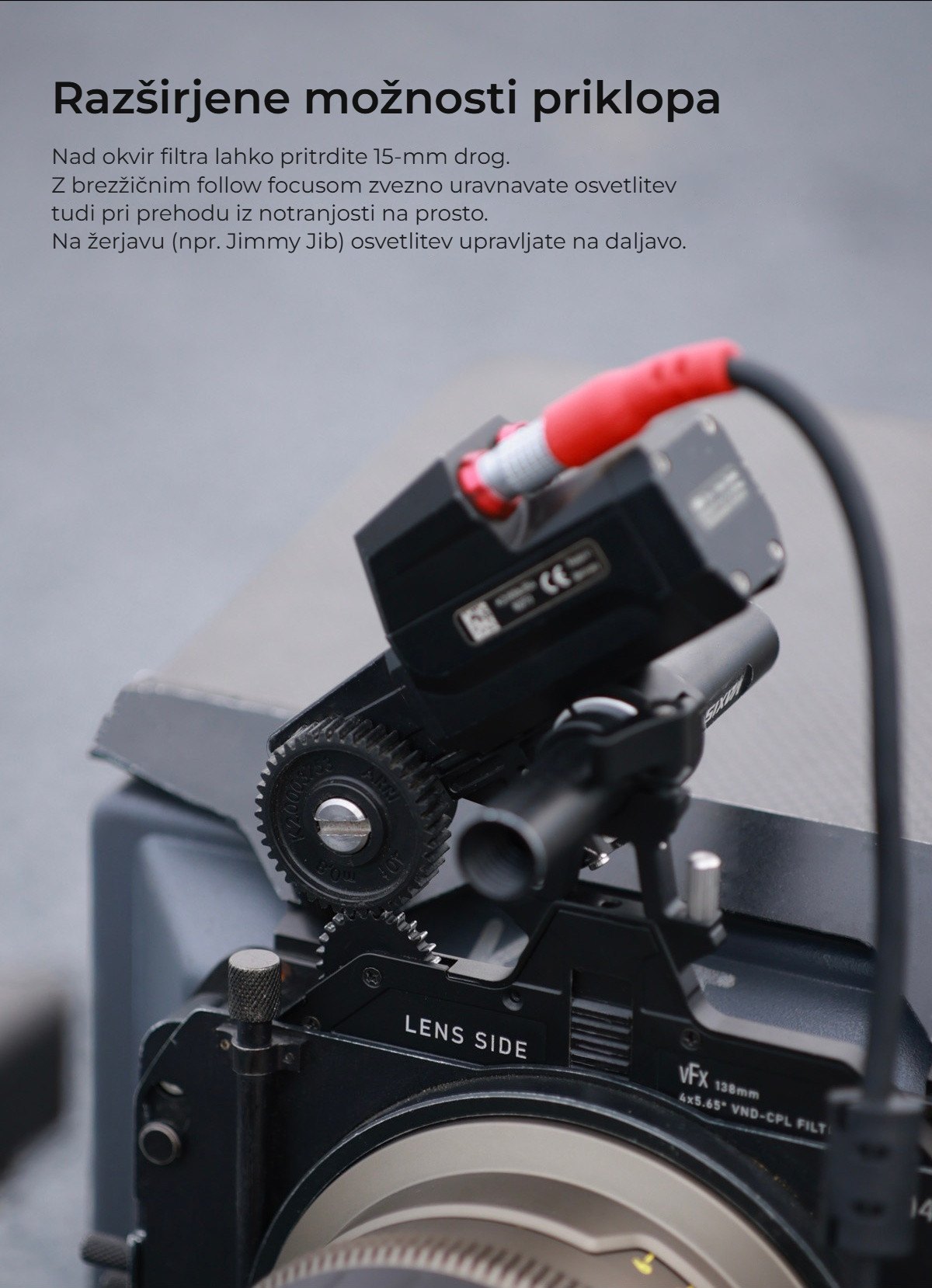Follow focus in drog 15 mm