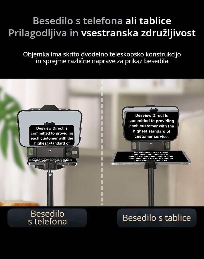 Besedilo s telefona ali tablice