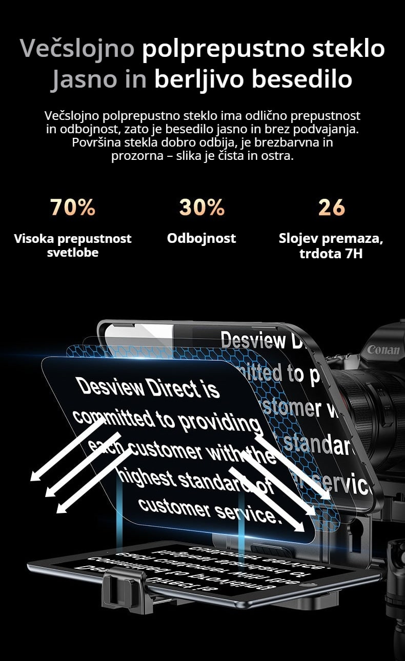 Polprepustno steklo 70/30
