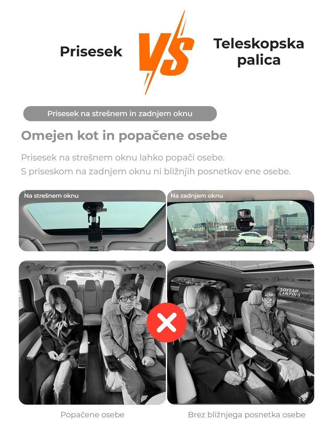 Prisesek na zadnjem oknu: popačenje
