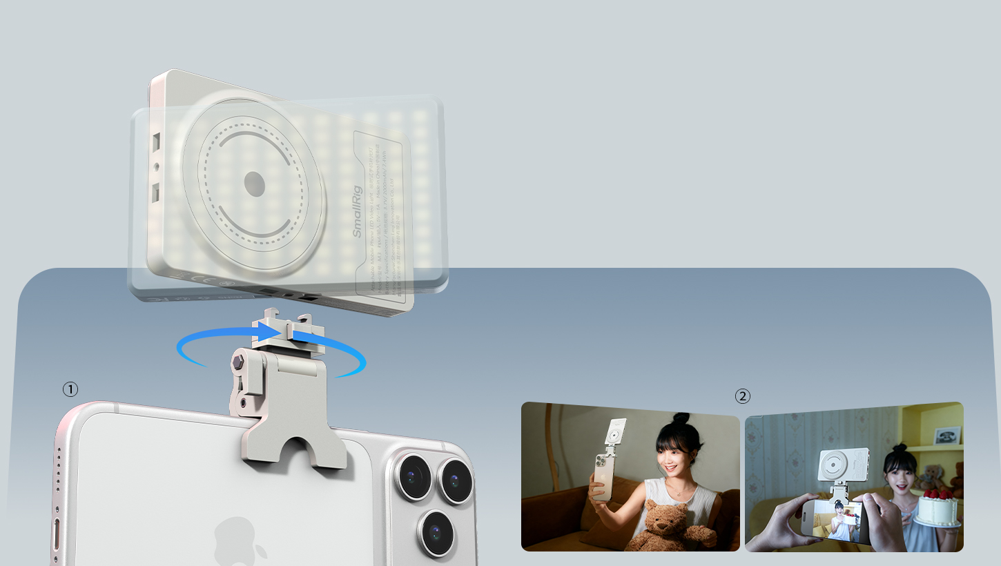 CATEGORY/Lighting System/Pocket Led Video Lights M3 Attachable LED Video Light with Clip for Mobile Phone / Desktop / Laptop-SKU:5505/