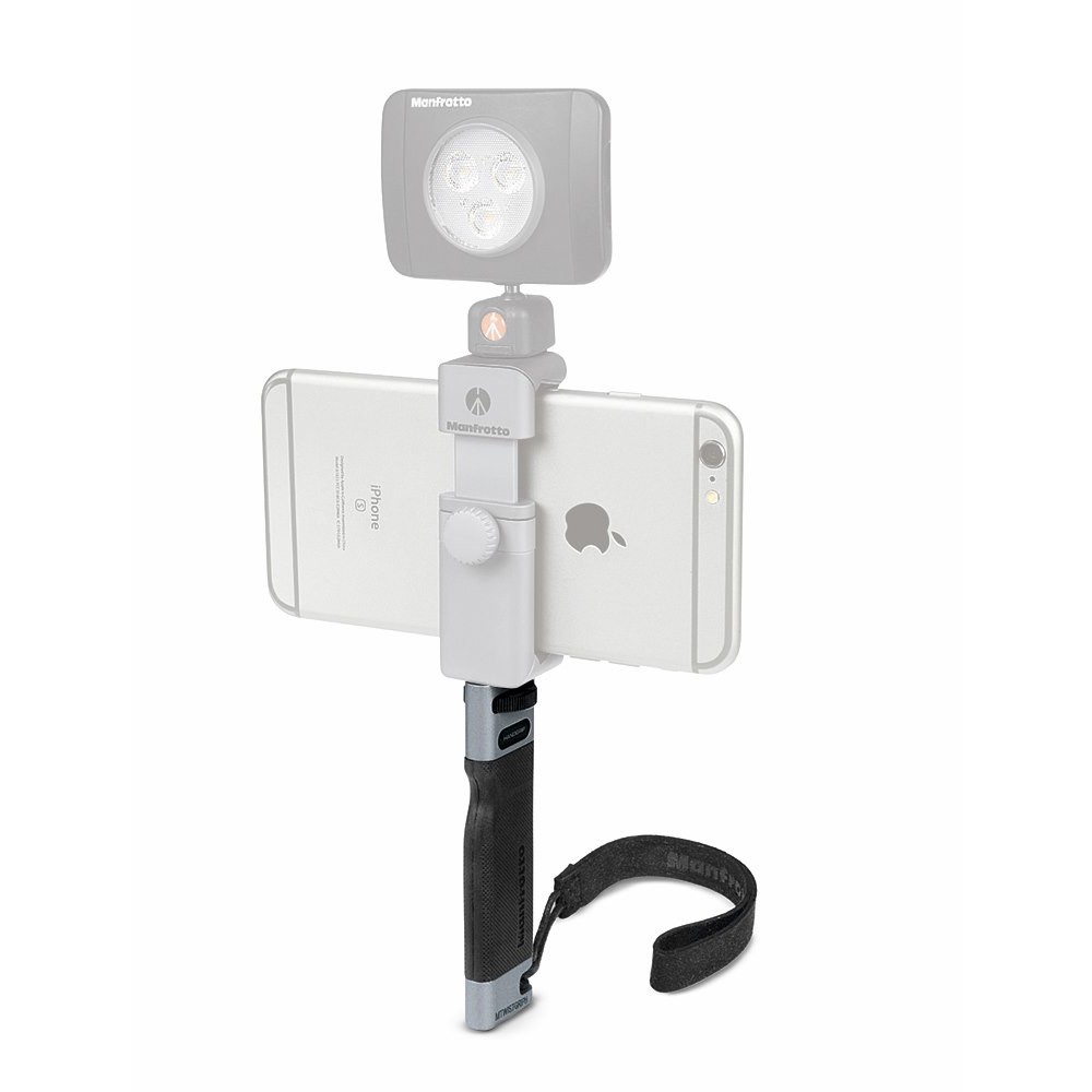 Manfrotto HandGrip s sponko TwistGrip in pametnim telefonom