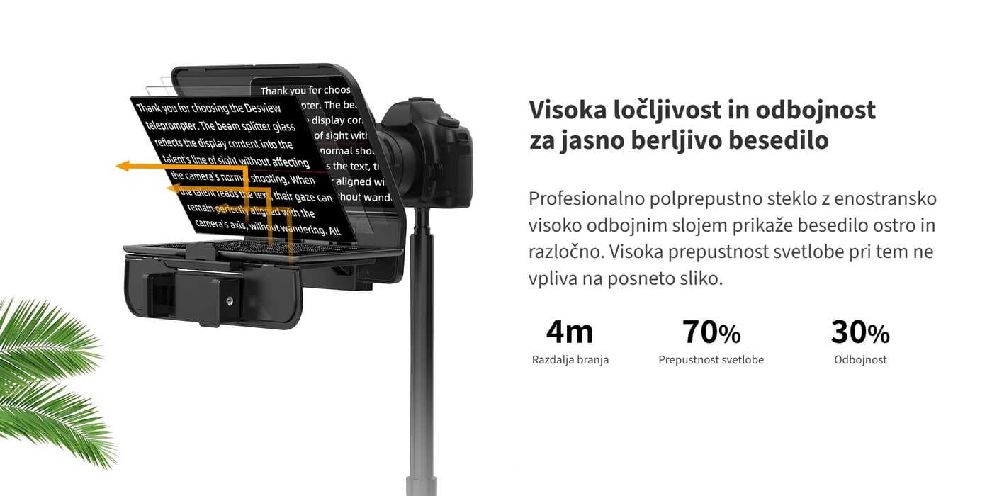 Polprepustno steklo 70/30