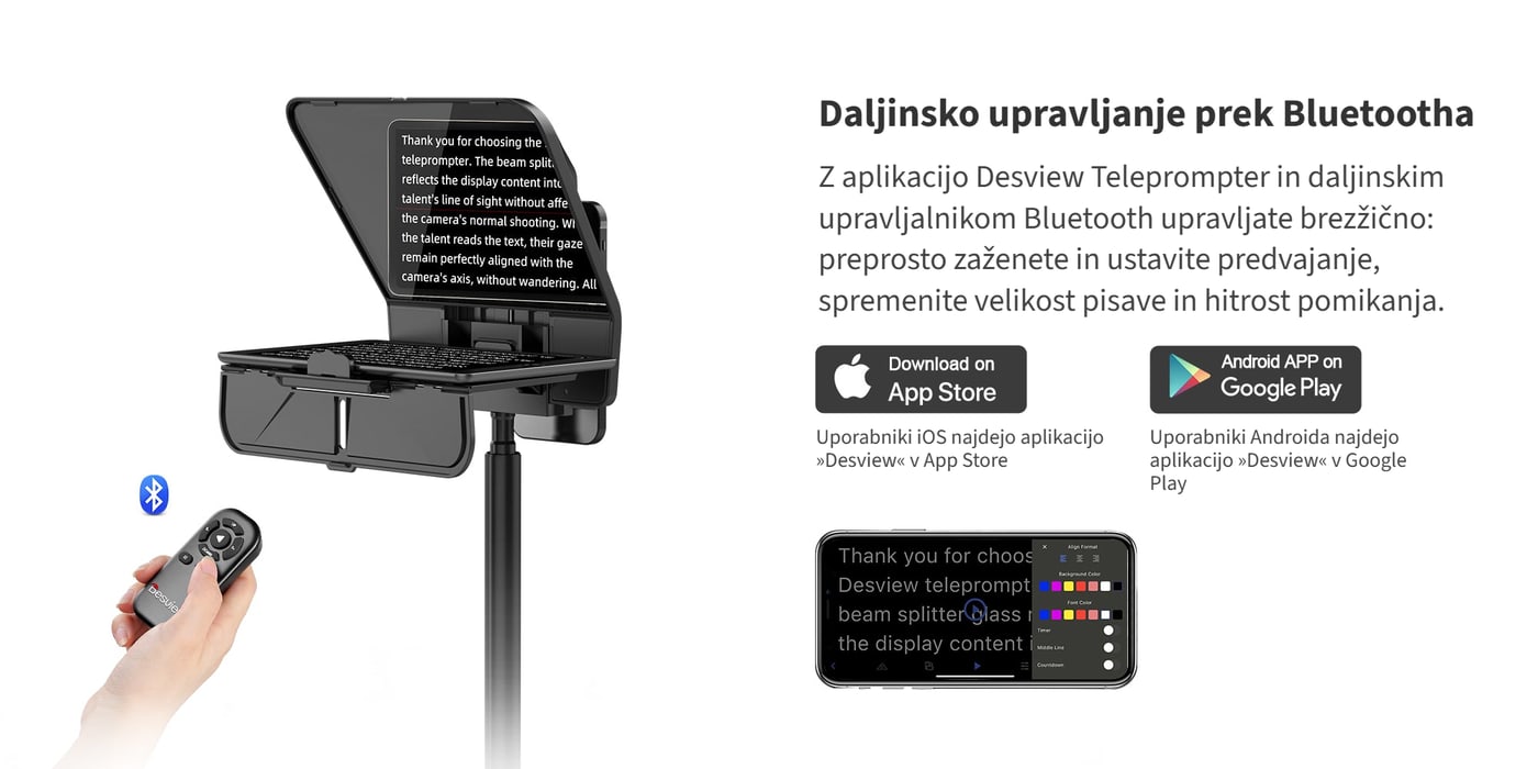 Aplikacija in daljinski upravljalnik