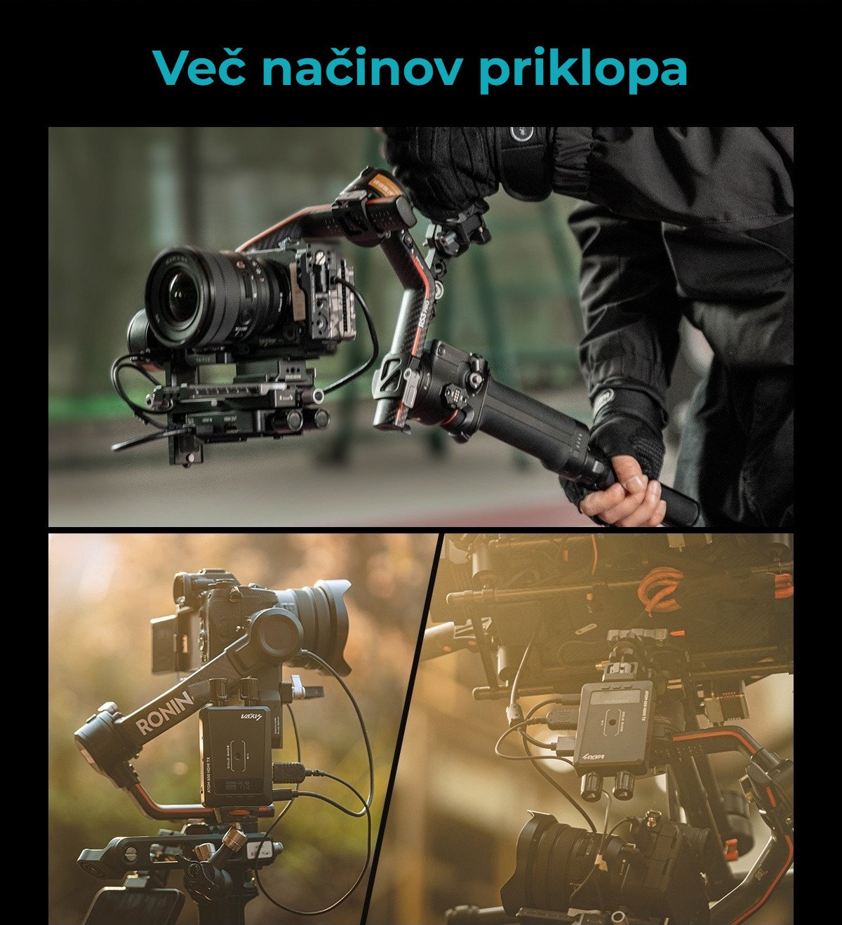 Več načinov priklopa
