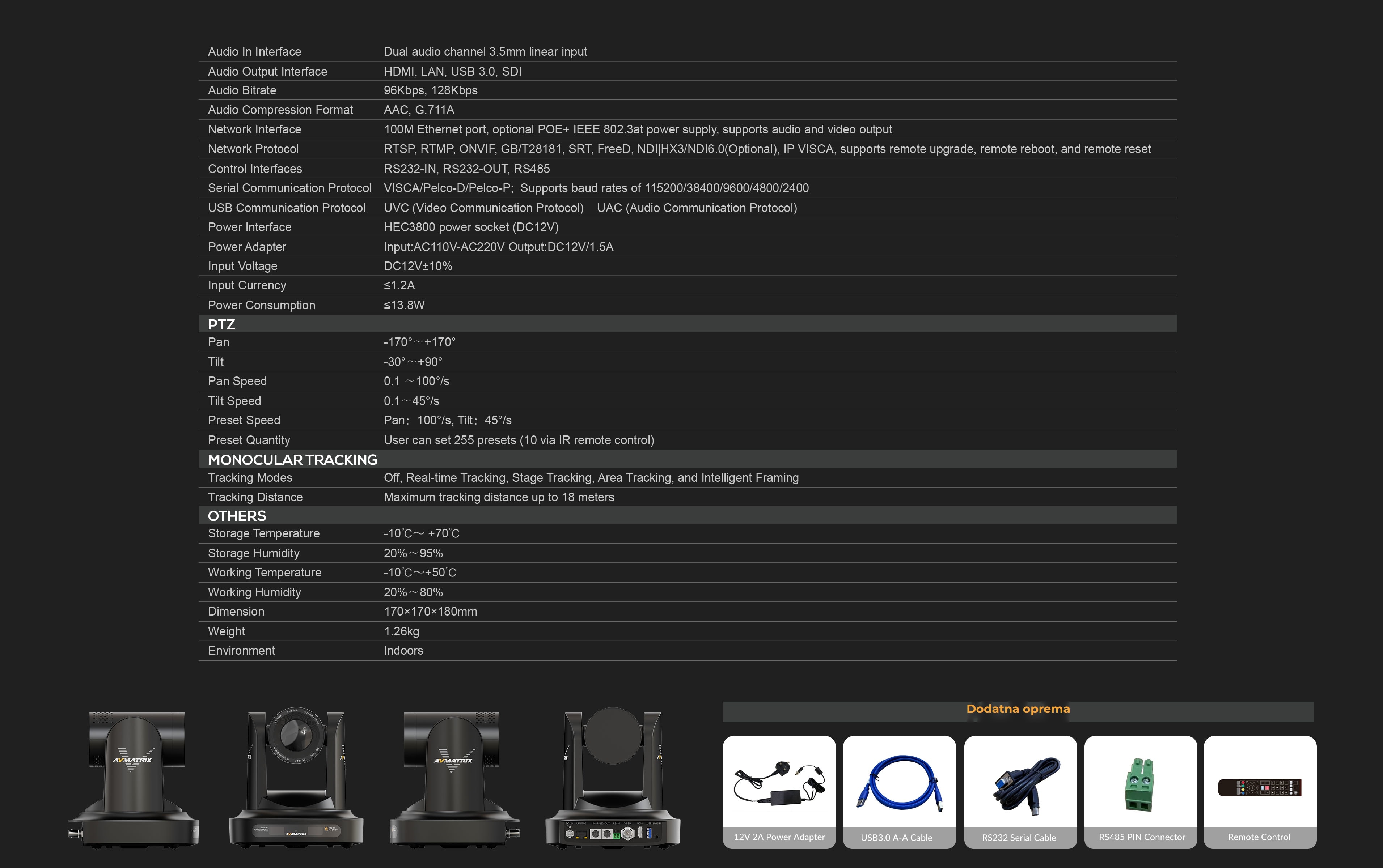 AVMatrix PTZ Camera EAGLE P12A
