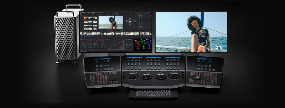 DaVinci Resolve Advanced Panel – Trije ergonomsko povezani paneli
