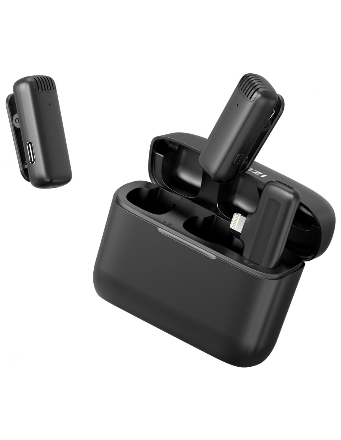 Ulanzi J12 Black V2 brezžični mikrofon za Lightning, 2 oddajnika