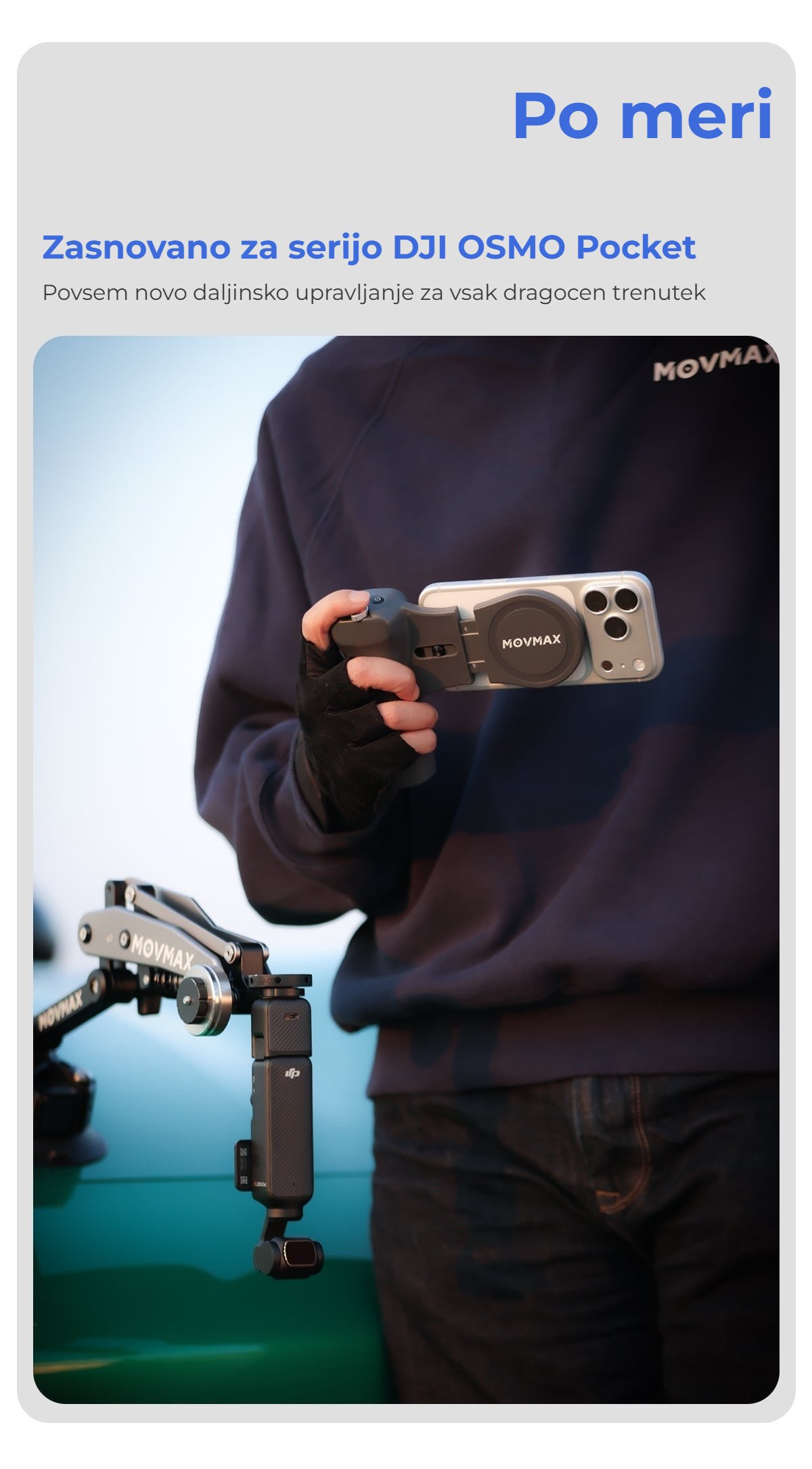 Zasnovano za serijo DJI Osmo Pocket