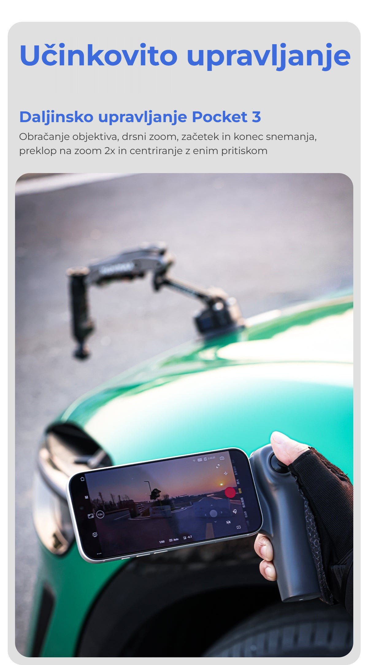 Daljinsko upravljanje Pocket 3