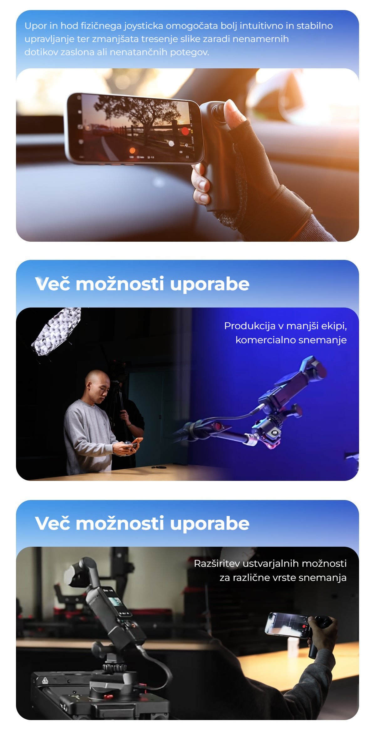 Več možnosti uporabe