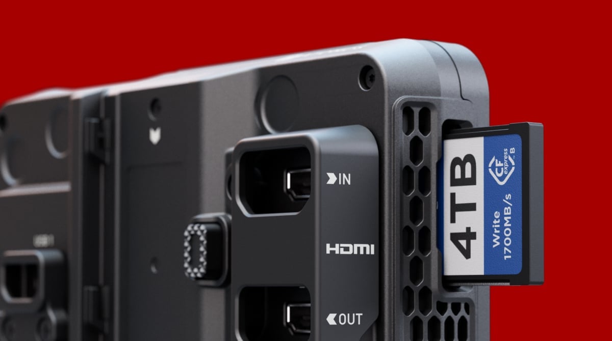 Kartica CFexpress Type B v monitorju Atomos Ninja RAW