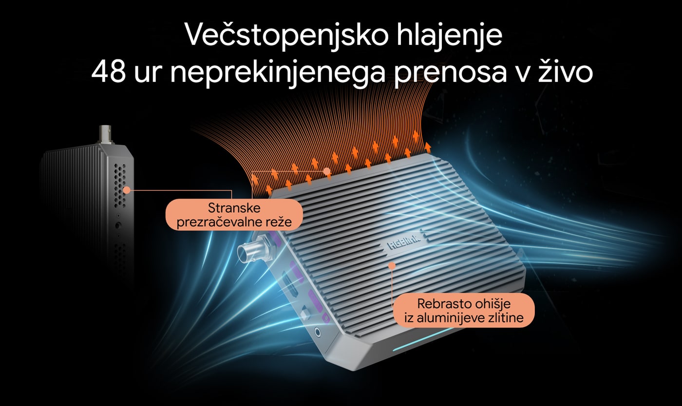 Hlajenje za 48 ur neprekinjenega prenosa