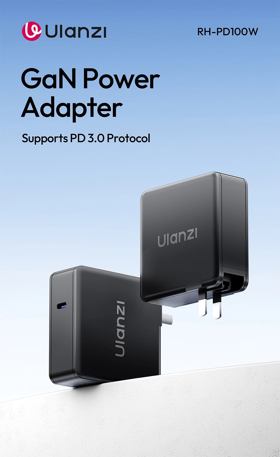 Ulanzi RH-PD100W GaN USB-C napajalnik