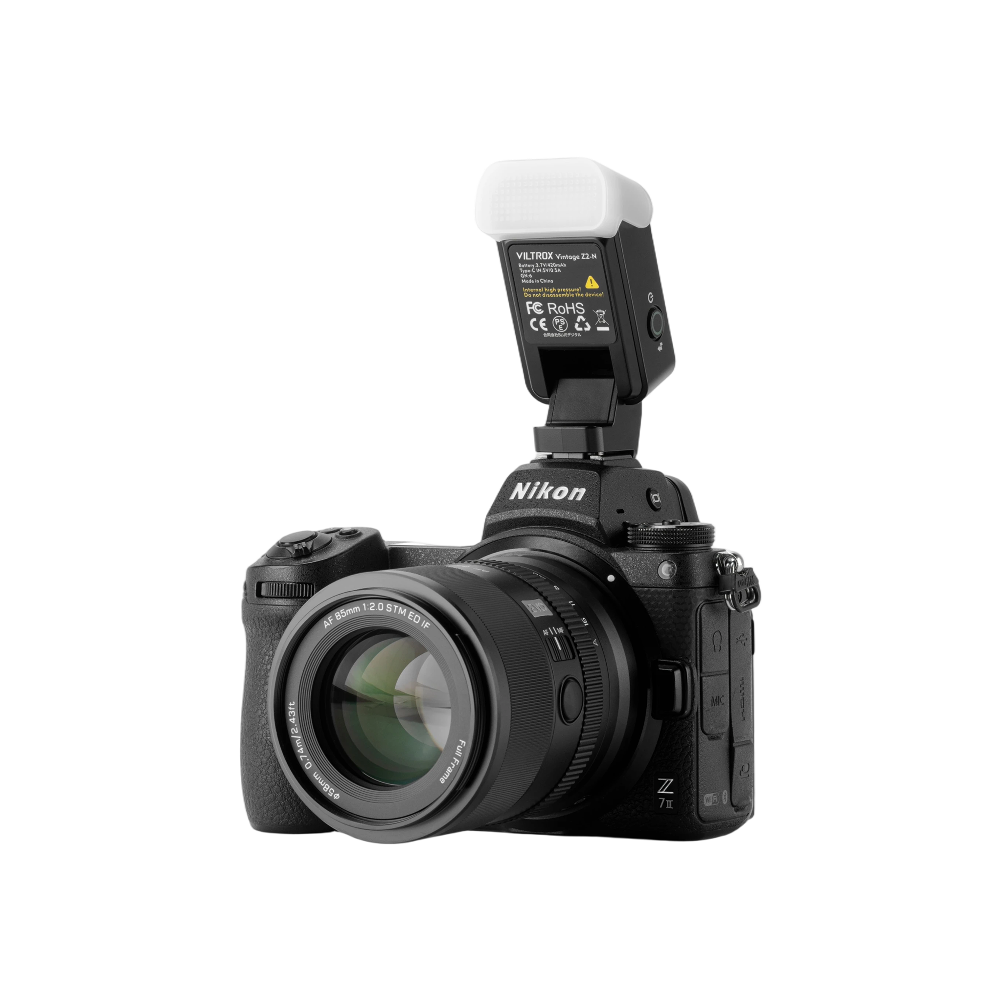 Viltrox Vintage Z2-N nasazený na fotoaparátu Nikon