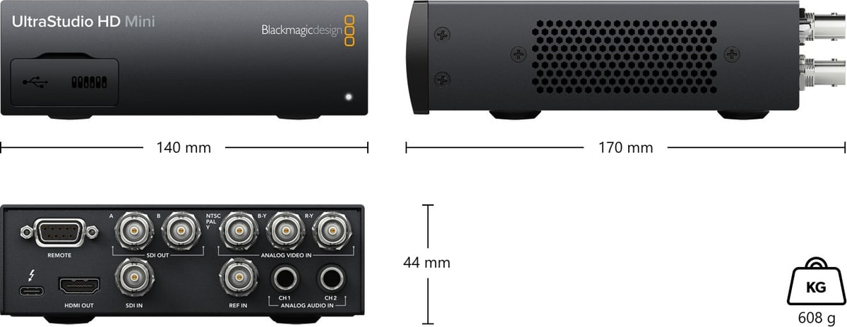 Blackmagic Design UltraStudio HD Mini – Mere in teža