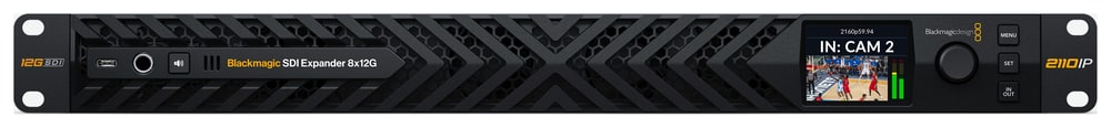 Blackmagic SDI Expander 8x12G – Kontrola kar v racku