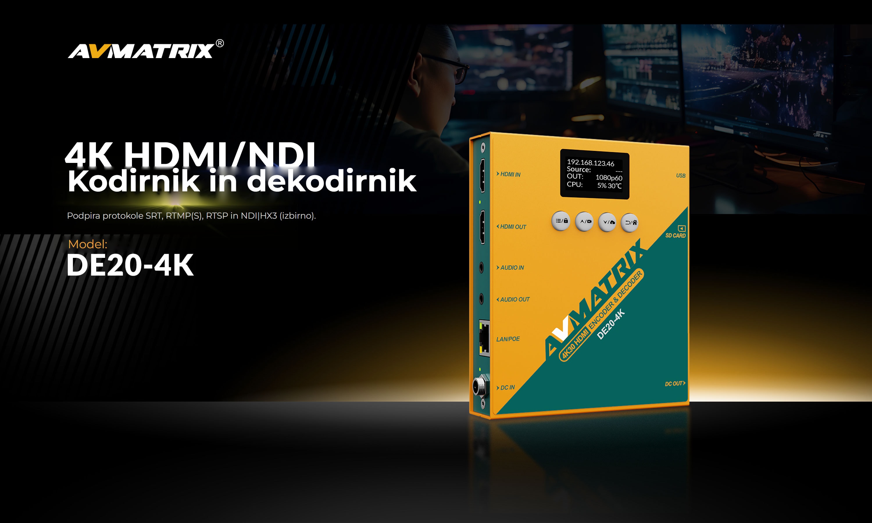 AVMatrix 4K HDMI Encoder & Decoder with NDI|HX