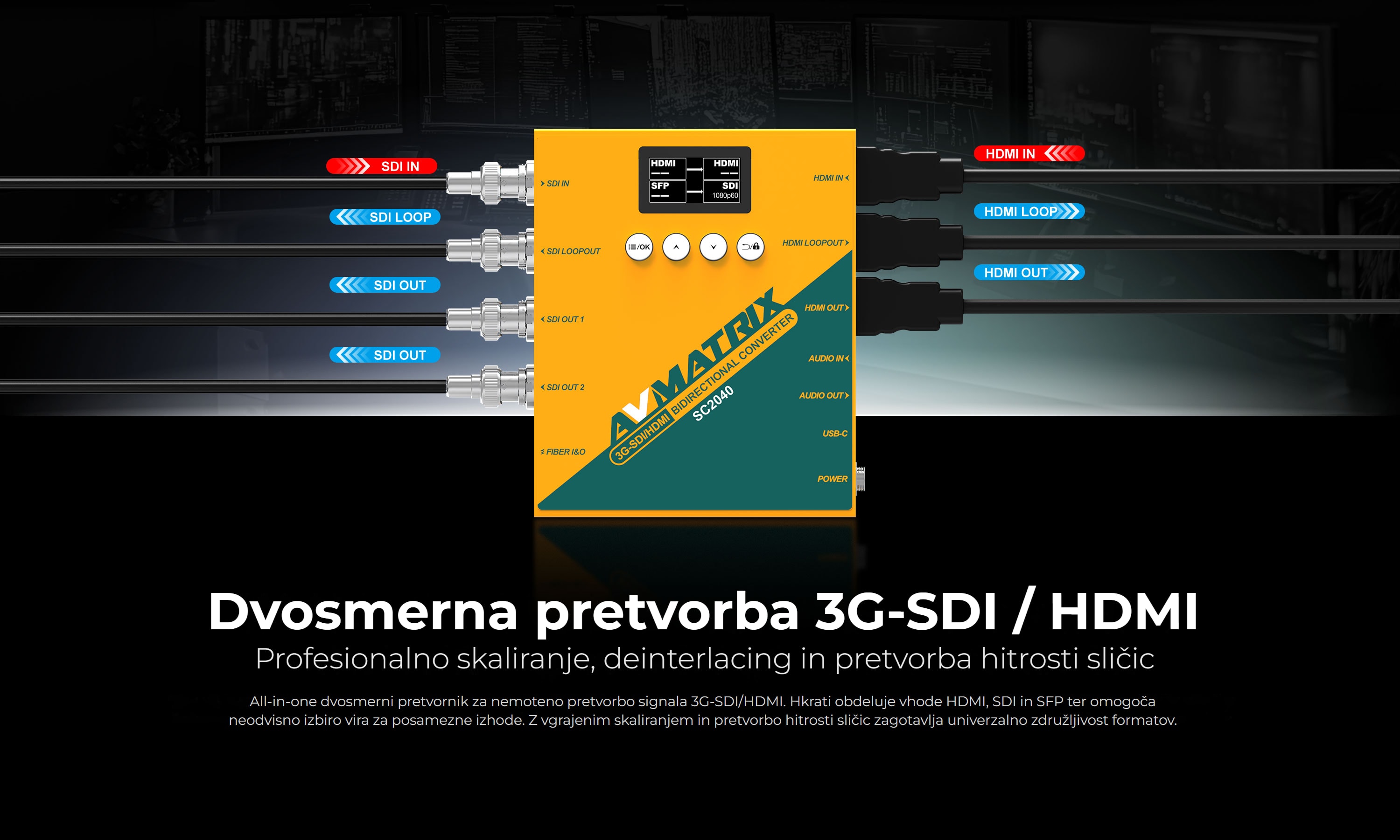 AVMatrix 3G-SDI/ HDMI Bidirectional Scaling Converter
