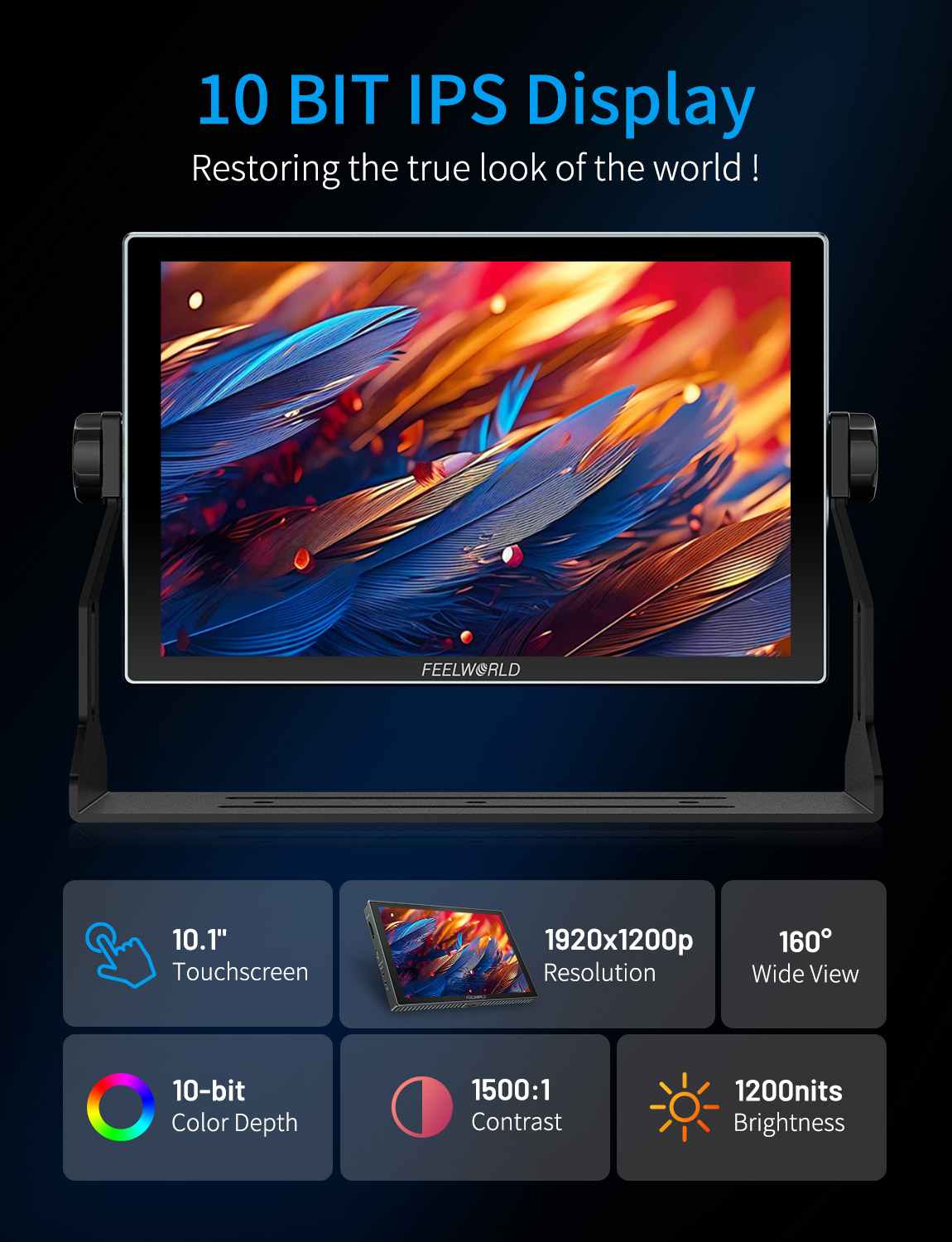 Feelworld M101S 10,1-palčni multiview monitor – podrobnosti