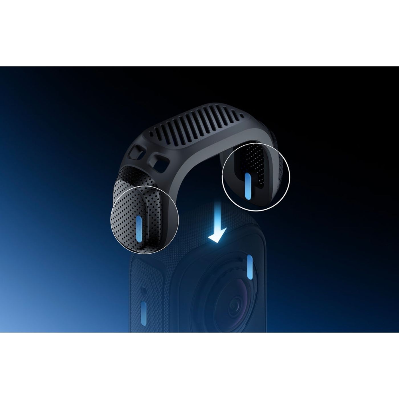 Shema namestitve vetrobrana na Insta360 X4 Air