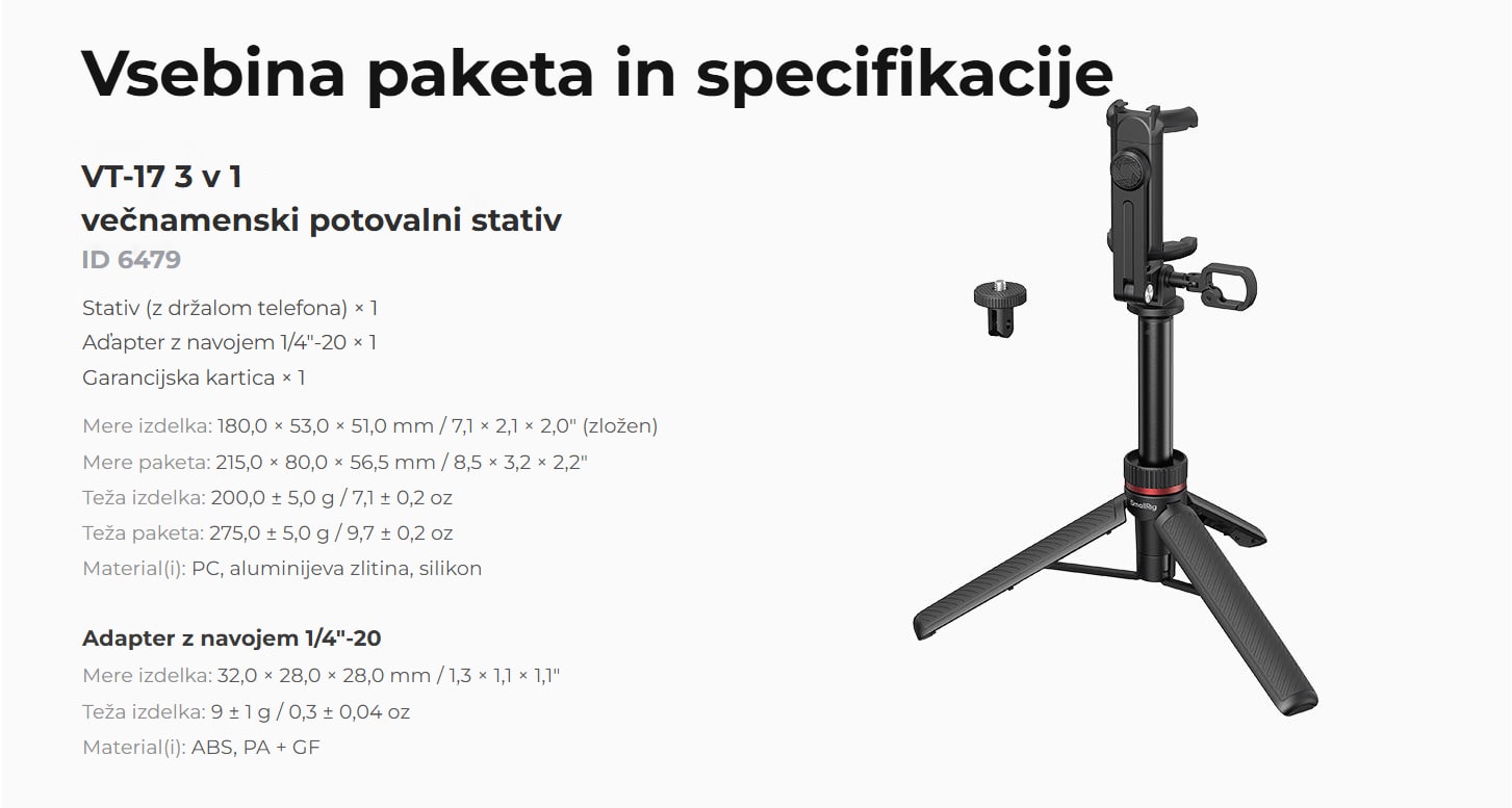 SmallRig VT-17 6479 SI 9