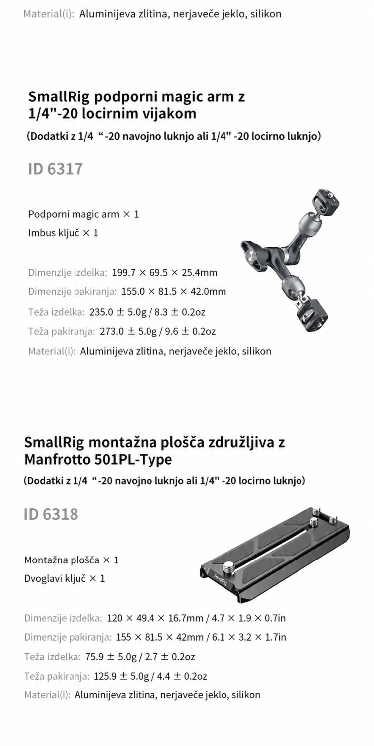 SmallRig Monitor Support 6314 – slovinská infografika 11