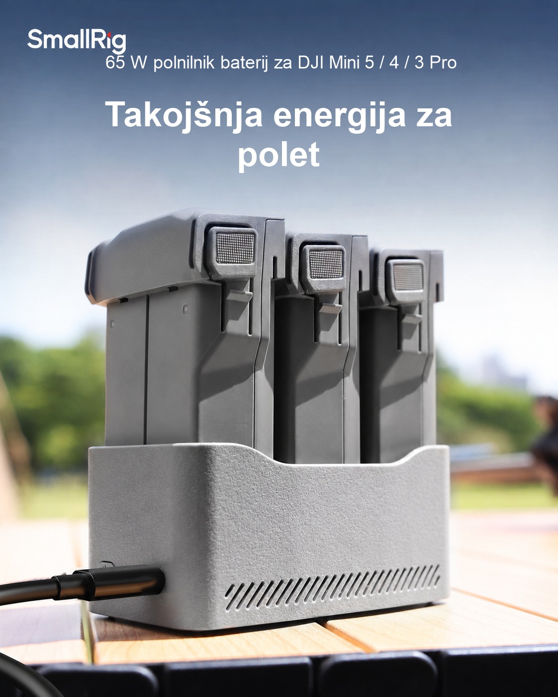 SmallRig 65W Battery Charger for DJI Mini 5 / 4 / 3 Pro 6501 SI 1