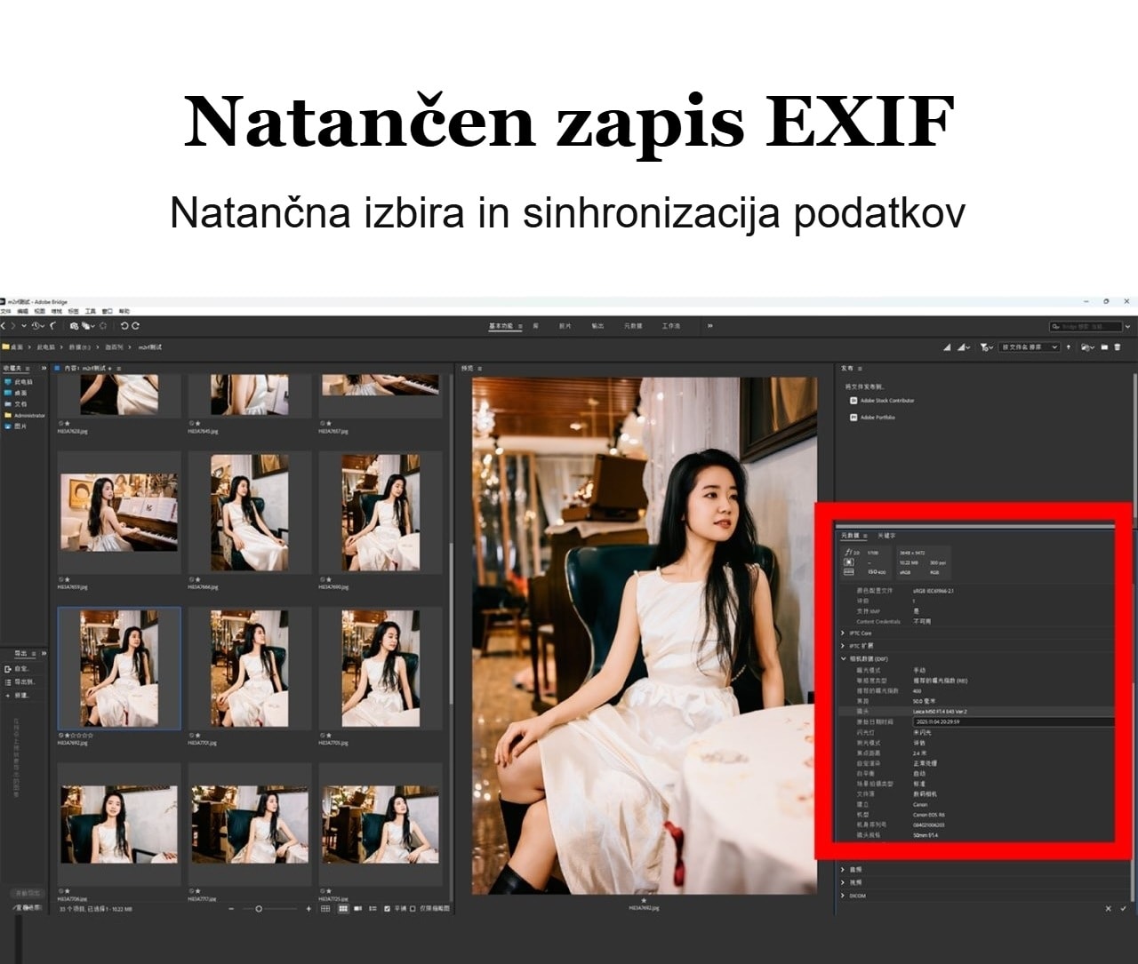 Megadap M2RF – Ime objektiva v EXIF