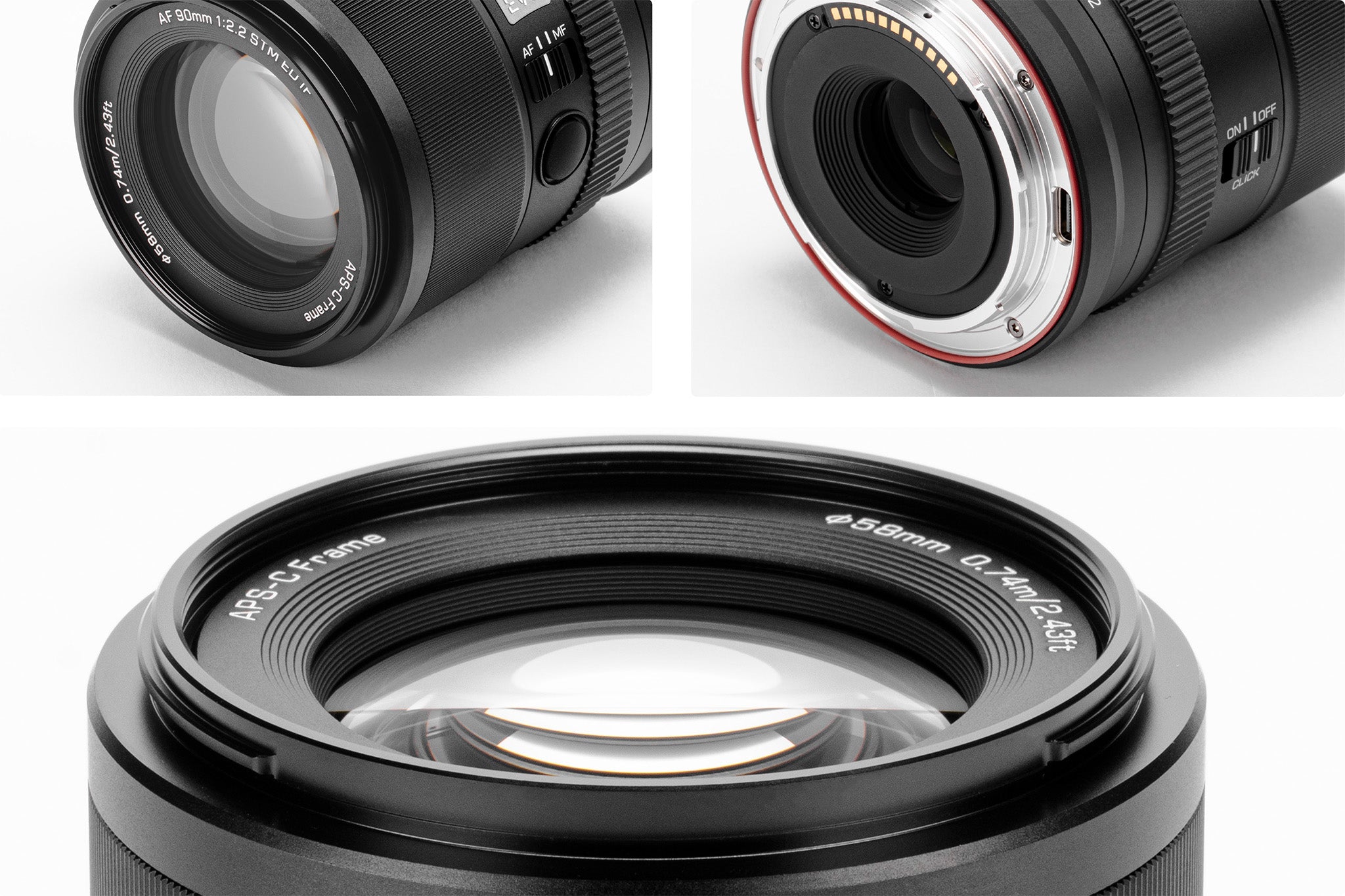 Optična podrobnost objektiva Viltrox AF 90 mm F2,2 Z