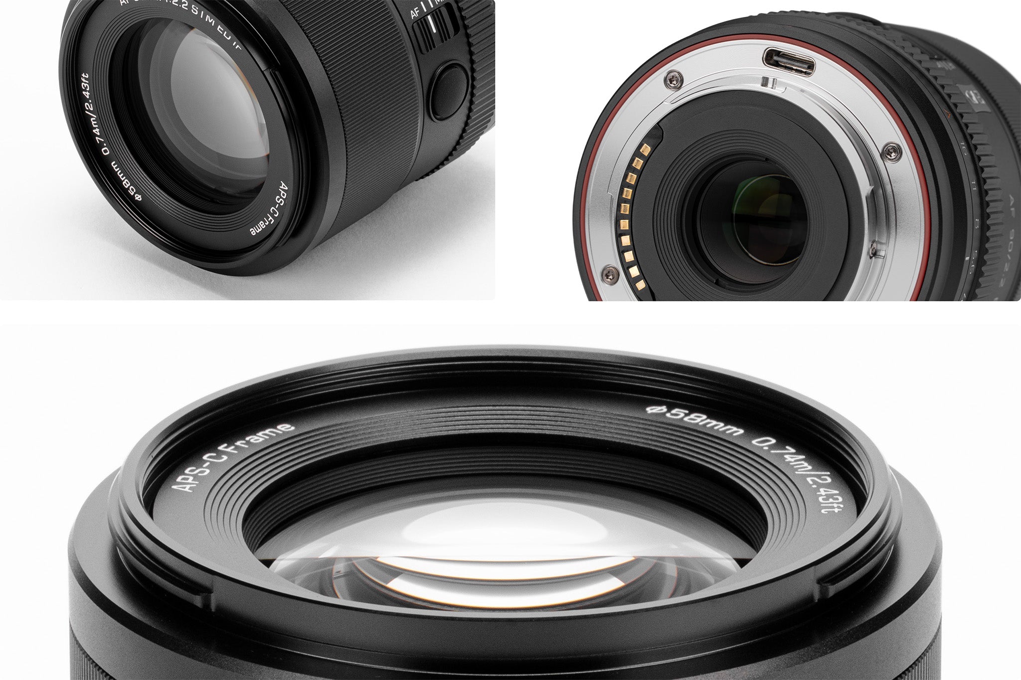 Optična podrobnost objektiva Viltrox AF 90 mm F2,2 E