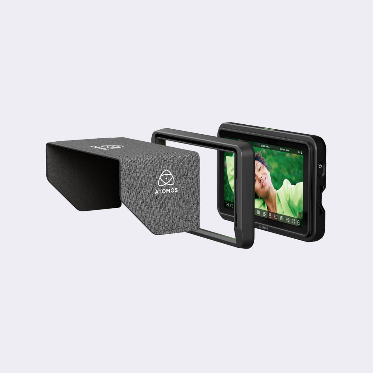 Namestitev Atomos 5″ senčnika brez orodja