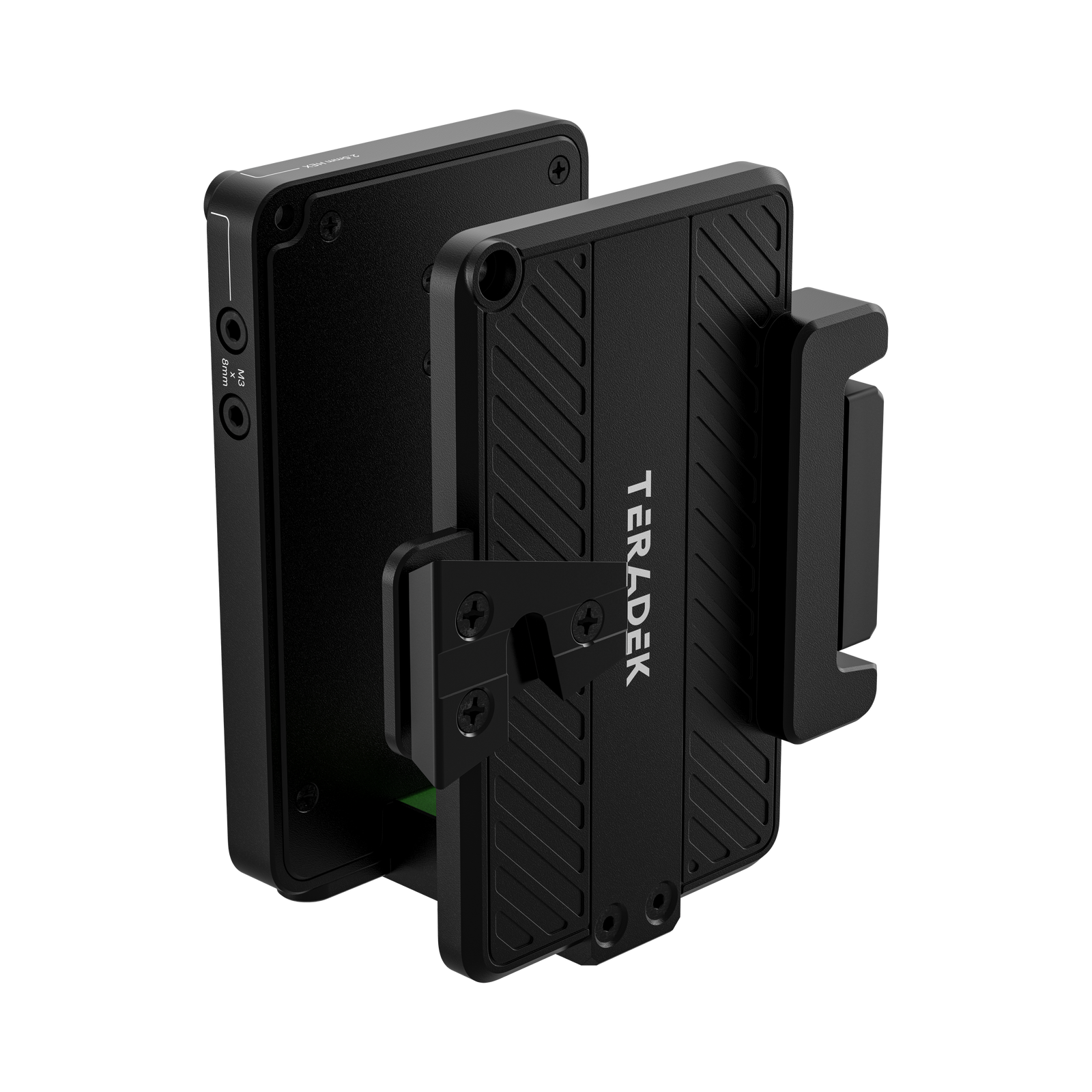 Teradek Bolt 7 Battery Cradle RX V-Mount, sprednji tričetrtinski pogled
