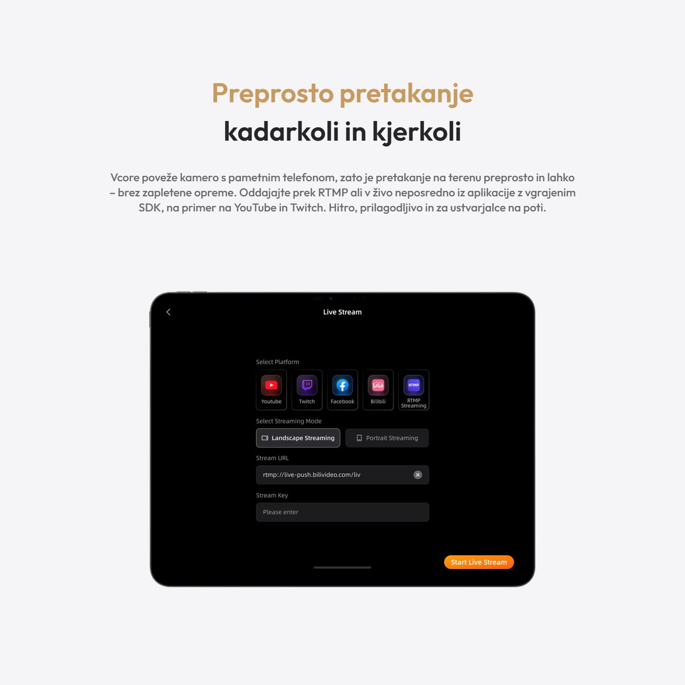 Hollyland Vcore – Pretakanje od koder koli