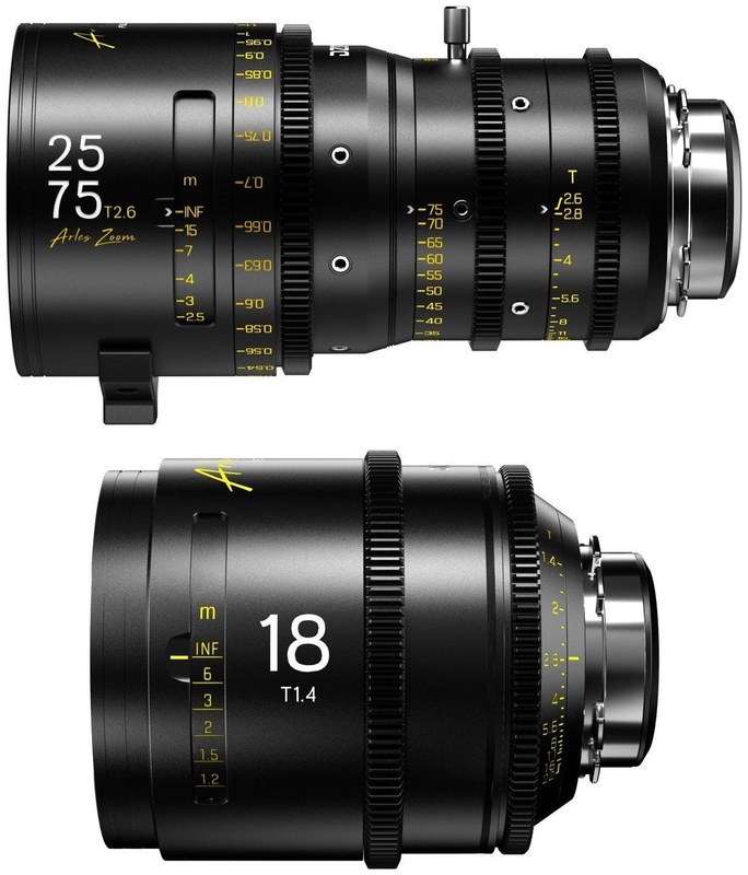DZOFILM Arles Zoom 25–75 + Prime 18 mm – komplet, metrična, črn kovček